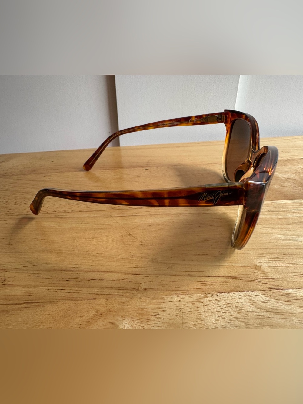 Maui Jim Blossom MJ892-10 Polarized Cat Eye Sunglasses Havana Peach Bronze Case - Picture 7 of 13